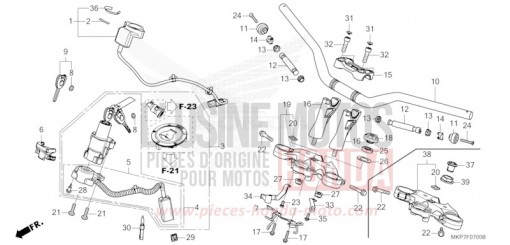 ROHRGRIFF/OBERE BRUECKE CB500XAM de 2021